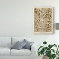 thumbnail image 3 of Trademark Fine Art 'Kansas City Missouri City Map Brown' Canvas Art by Michael Tompsett, 3 of 4