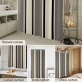 thumbnail image 6 of Shower Curtain Brown Vertical Stripes Bathroom Curtains with Hooks, Waterproof Fabric Classic Lines Striped Bath Shower Curtains Set for Bathroom Bathtubs Decor 72x72 Inch, 6 of 9