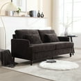 thumbnail image 3 of 68" Sectional Couch, Mid-Century Modern Love Seat, Comfy Oversized 2 Seat Couch for Living Room, 500LBS Weight Capacity, Black, 3 of 9