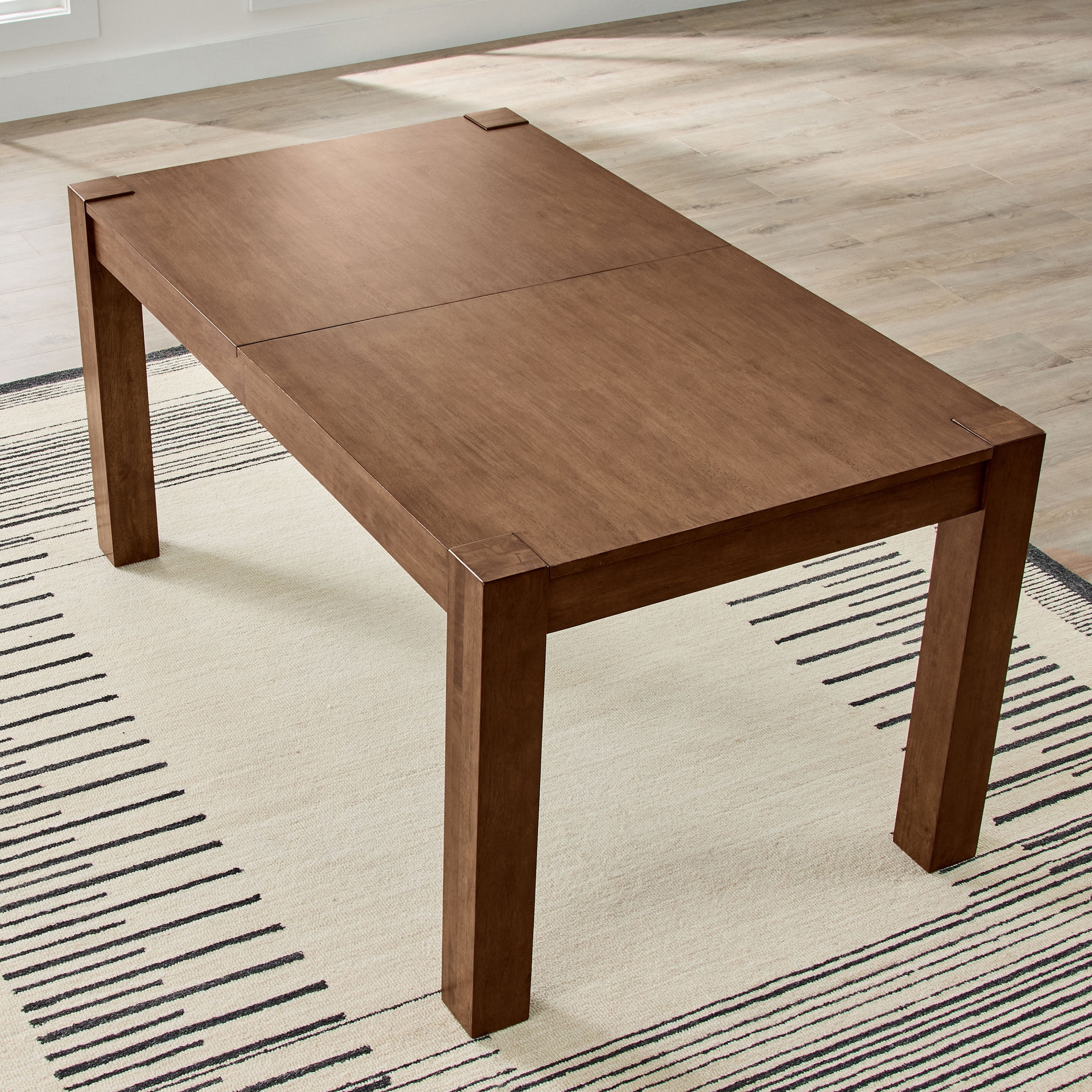 Better Homes & Gardens Bryant Solid Wood Extendable Dining Table, Walnut Finish