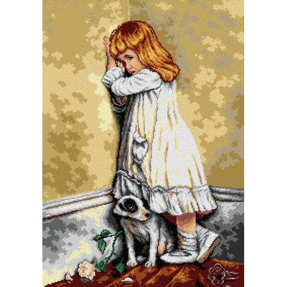 In Disgrace 2674R Needlepoint canvas for halfstitch without yarn