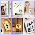 thumbnail image 6 of 12 Sheets 6 Styles Cross Mason Jar Decals Christian Stickers Die Cuts Silhouettes Self-Adhesive PVC Waterproof for Craft Scrapbook Lantern Jars Wall Window Glass Phones Cup 7.8x5.9Inch DIY, 6 of 6