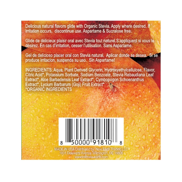 Intimate Earth Natural Flavors Glide, Water Based Flavored Personal  Lubricant, Nectarines, 4 oz, liquid - Walmart.com