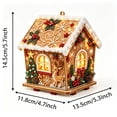 thumbnail image 6 of 3D Christmas House Diamond Pearl Art Craft Set, Realistic Snow Textured Shiny Diamond Handmade Wooden House Diy Kit Strong-adhesive Decor for Xmas Tree Wall Table Home Holiday Party Supplies Gift, 6 of 6