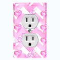 thumbnail image 1 of Metal Light Switch Plate Cover Pink Chevron Love Hearts LOV011, 1 of 13