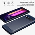 thumbnail image 3 of SCL LG V60 ThinQ Case, Carbon Fiber Effect Gel Grip Protection Cover [Anti Scratch][Anti Collision] Compatible with, 3 of 5