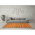 thumbnail image 3 of Ahgly Company Indoor Square Abstract Orange Modern Area Rugs, 3' Square, 3 of 4