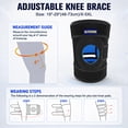 thumbnail image 3 of HLTHZONE Plus Size Knee Brace with Adjustable Compression for Overweight for Arthritis & Meniscus Tear Pain Relief, Black, 1 Pack, 3 of 15