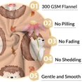 thumbnail image 4 of Hedgehog Blanket for Girls & Boys - 50"x60" Throw Size - Soft Fuzzy Plush Throws Gifts - Brown Cute Throw Blanket for Bed, Couch & Sofa, 4 of 6