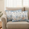 thumbnail image 6 of Outdoor Pillow Covers 20x12 Set of 2, Beige Starfish Coastal Waterproof Patio Throw Pillow Covers for Couch Sofa Chair, Blue Summer Beach Coral Shell Nautical Decorative Pillowcases for Throw Pillows, 6 of 9