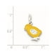 925 Argent Sterling Preciosa Cristal Émaillé Poussin Jaune (10x22mm) Pendentif / Charme – image 2 sur 2