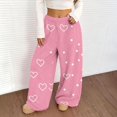 thumbnail image 5 of Aoiroe Plus Size Pajama Pants Pajama Bottoms Women Casual Pants For Women Lounge Pants Cozy Pants Women Long Wide Leg Lounge Pants Jogger Wide Leg Athletic Pants Fleece Pj Pants Light blue S, 5 of 8