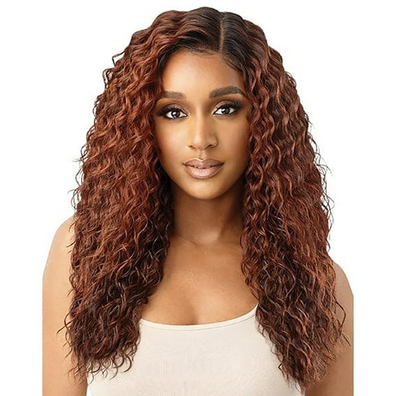 Outre Synthetic Sleek Lay Part HD Transparent Lace Front Wig Keola (Color:1 JET BLACK)