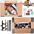thumbnail image 2 of EAYSG 62cc Post Hole Digger 2 Stroke Post Hole Auger Gas Powered Earth Auger with 3 Replacement Drill Bits(5", 6", 8") and 3 Extension Rod for Farm Garden Plant, 2 of 7