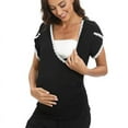 thumbnail image 2 of Women Maternity Nursing Pajamas Set Short Sleeve Breastfeeding Sleepwear Suit Nursing Pjs Set Double Layer Postpartum Top and Shorts Set S-XXXL, 2 of 7