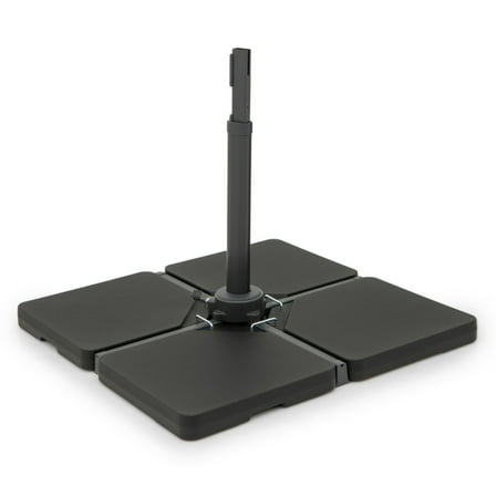Topbuy 4 Pieces Offset Patio Umbrella Base 220 LBS Large Square Plastic Outdoor Umbrella Stand