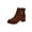 Brown Suede Ankle Boots, variant on Women's Ankle Boots Suede Block Heel Zipper Boots Chunky Heel Booties Comfortable Dress Short Shoes Winter Fall Footwear Black 38