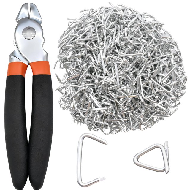 Kit de Alicates Rectos para Anillos de Cerdo Xeeloerwaai con 600 Anillos