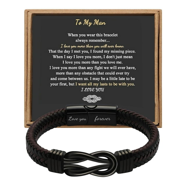 New Stainless Steel Leather Bracelet Magnetic Stainless Steel Bracelet For Men