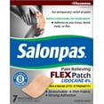 thumbnail image 2 of (3 pack) Salonpas Maximum OTC Strength Lidocaine 4% Pain Relieving FLEX Patch, Apply for Up To 8 Hours, Unscented, Thin, Flexible, Lightweight, Patch Stays in Place, 7 Patches, 2 of 6