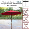 thumbnail image 5 of Covered Living 9ft Umbrella Replacement Canopy 8 Ribs in Red (Canopy Only), 5 of 7