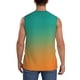 thumbnail image 4 of Balery Orange To Teal Gradient1 Camisetas sin mangas para hombre, absorbe la humedad y protege contra el mal olor.-Small, 4 of 7