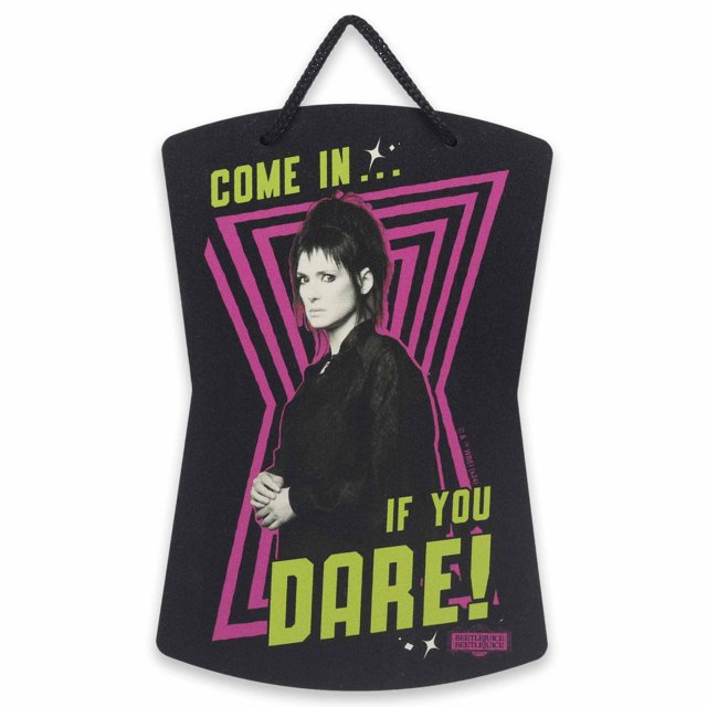 Beetlejuice Beetlejuice Lydia Deetz Come In If You Dare - Letrero De Metal Para Colgar, Divertida Decoración De Pared De Beetlejuice Para El Hogar