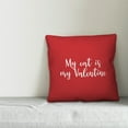 thumbnail image 2 of Creative Products My Cat Is My Valentine in White Text on Red 16x16 Spun Poly Pillow, 2 of 2
