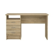 Tvilum Whitman 3 Drawer Office Desk with 1 Shelf for Adults, Oak Structure