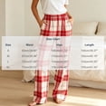 thumbnail image 3 of Ohufall Pajama Pant for Women Plaid Elastic Waist Soft Pant Sleep Lounge Comfort Casual Sleepwear, 3 of 9