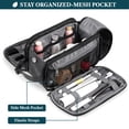 thumbnail image 2 of Neceser PAVILIA Travel Shaving Dopp Kit de piel sintética negro, 2 of 8