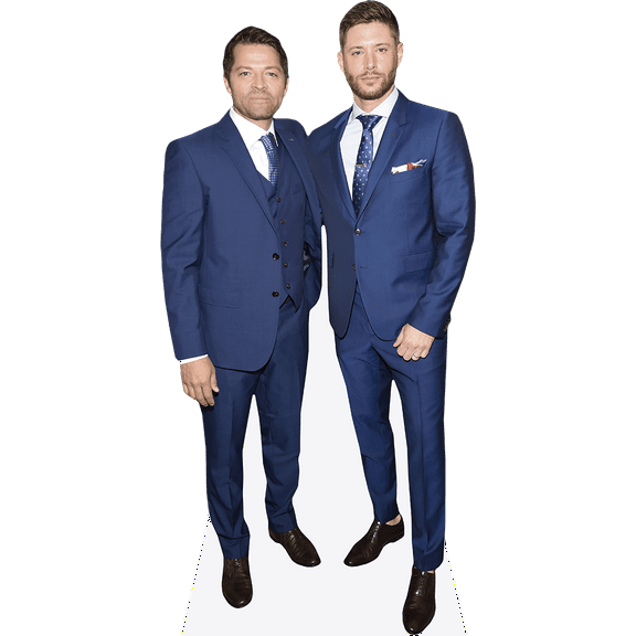 Jensen Ackles And Misha Collins (Duo) Mini Celebrity Cutout Standee