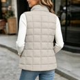 thumbnail image 6 of Edvintorg Women's Winter Waistcoat Sleeveless Zip up Puffer Jacket Lightweight Padded Vest with Pockets Fall Outerwear, 6 of 6