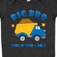 thumbnail image 4 of Inktastic Dump Truck Big Bro Boys Baby Bodysuit, 4 of 5