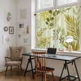 thumbnail image 5 of Sage Green Leaves Kitchen Curtains 54 Inch Length, Summer Botanical Farmhouse Watercolor Leaf Tiers Curtains for Bathroom Bedroom Cafe, Light Filtering Window Treatment Drapes 2 Panels 42"Wx54"L, 5 of 8