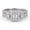 White Gold, variant on Three Stone Halo Bridal Set Rings for Women, 1.15 Carat (ctw) Emerald And Round Lab Grown Diamond Engagement Wedding Ring 14K Yellow Gold Over 925 Sterling Silver F-G-H, SI Quality Size-7.5