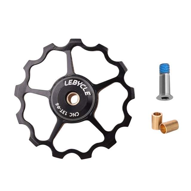 Polea de desviador de bicicleta Wdftyju de aleación de aluminio negro 13T