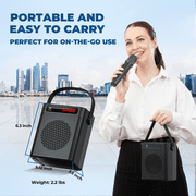 HW HAOWORKS Voice Amplifier with Wireless Microphone & Speaker - Portable Bluetooth PA System with Handheld Mic, 30W Ultra-Light Rechargeable Megaphone for Teachers, Speech & Outdoor Events - S93 Pro