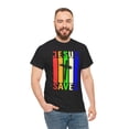 thumbnail image 3 of DJH Apparel | Jesus Saves Christian Unisex Cotton T-shirt, 3 of 7