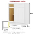 thumbnail image 2 of LUXEYARD Shaker Blind Bases Kitchen Cabinet, Ready to Assemble, 24 D x 36 W x 34.5 H, White, 2 of 9