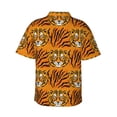 thumbnail image 3 of Fotbe Tiger Hawaiian Shirt for Men Unisex Summer Beach Casual Short Sleeve Cotton Linen Button Down Shirts-XX-Large, 3 of 9