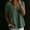 A1 Blackish Green, variant on Linen Shirts for Women Empire Waist Tops for Women Babydoll Peplum Tops Cute Lace Trim Boho Going Out Tops Loose Fit Shirts Gauze Shirts Gauzy Flowy Clothes Work Peasant Short Sleeve Shirt V Neck