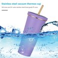 thumbnail image 1 of Copa De Vacío Copa De Vacío Taza de agua para coche de 750 ml, termos de paja a prueba de fugas, tazas de café de viaje (púrpura), 1 of 7