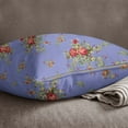 thumbnail image 3 of S4Sassy Floral Print Purple Cotton Poplin 2 Pcs Decorative Square Cushion Cover Throw-16 x 16 Inches, 3 of 3