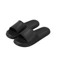 thumbnail image 4 of Mens Slides, House Slippers for Men Shower Pool Beach Lightweight Cushioned EVA Quick Dry Water Resistant Black,Size 40, 4 of 6