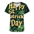 thumbnail image 4 of lcziwo St Patricks Day Scrub Tops for Women Fashion Letter Graphic Print Irish Shirts Short Sleeve V Neck Holiday Uniforms Medical Scrubs with Pockets Multicolor XXL Holiday Sales, 4 of 6