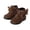 Coffee, variant on Girls Toddler Bow knot Ankle Boots Low Chunky Heel Side Zipper Cute Dress Booties Little Big Kid for Fall and Winter