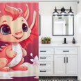 thumbnail image 5 of Cute Dragon Baby Door Shower Curtain Cute Dragon Baby Bathroom Decor Fabric Polyester Waterproof 12 Pack Hooks, 5 of 7