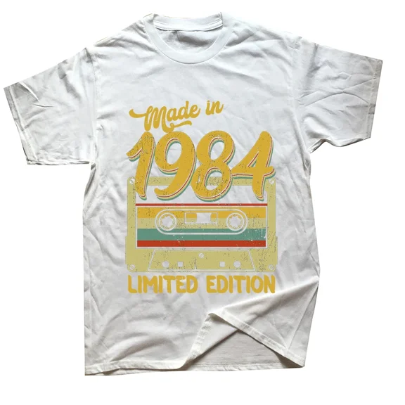 Funny Made In 1984 Limited Edition Classic T Shirts Summer Graphic Cotton Streetwear Short Sleeve Birthday Gifts T-shirt Men