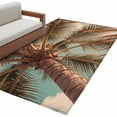 thumbnail image 2 of Summer Beach Washable Area Rugs 2.7'x5', Realistic Palm Tree Tropical Plant Coastal Low Pile Throw Living Room Rug Non-Slip Sturdy Edge Binding Carpet for Indoor Entryway Bedside Kitchen, 2 of 9